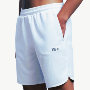 TRE Men's Dri-Fit (4-Way Stretch) Polyester Shorts – White