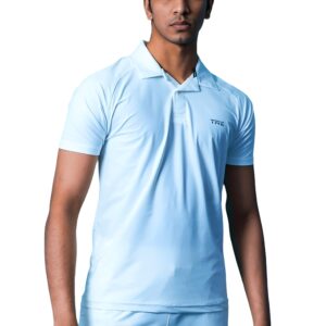 TRE Dri-Fit White Collared Test Cricket T-Shirt