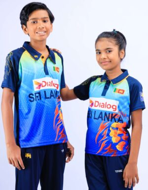 Sri Lanka Cricket Fan T-Shirt - Collar / Short Sleeve - Kid's - (Dry Fit)  - New arrival -Design 02