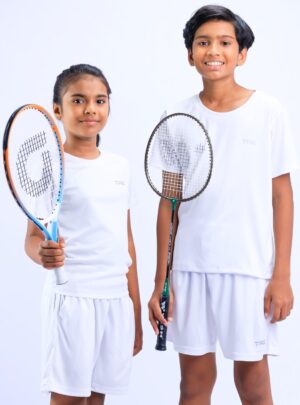 TRE Sportswear - Kids (Unisex) White Color Sport T-shirt - Crewneck  / Short Sleeve