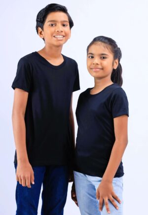 TRENDY Casualwear - Kids (Unisex) Plain Black T-shirt - S/S