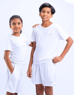 TRE Sportswear -Kids (Unisex) White Color Sport Short