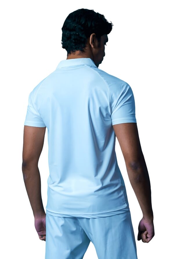 TRE Dri-Fit White Collared Test Cricket T-Shirt - Image 3