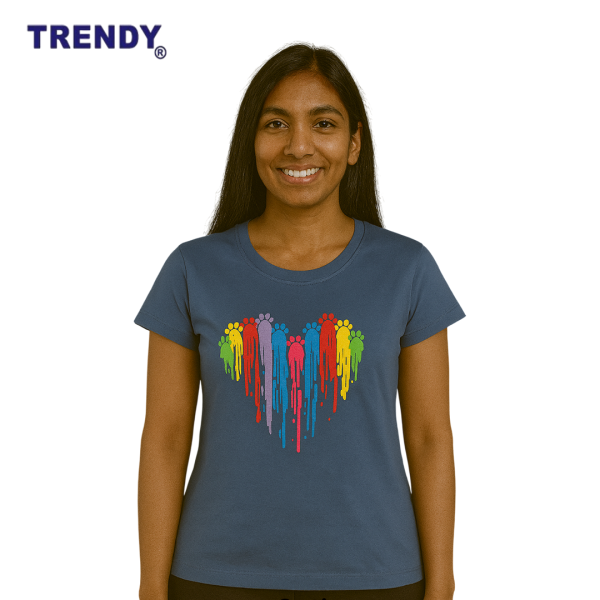 TRENDY Graphic Love T-shirt for Women - D-03 - Image 3
