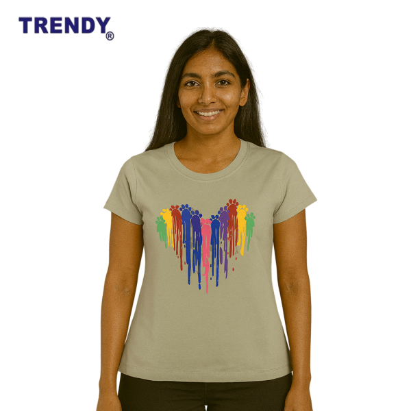 TRENDY Graphic Love T-shirt for Women - D-03 - Image 2