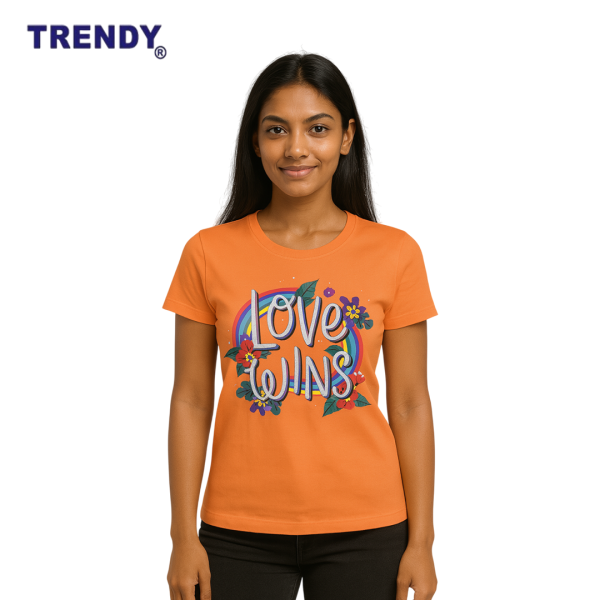 TRENDY Love Wins Women's Casual Top Everyday Basic Tee - D02 - Image 3