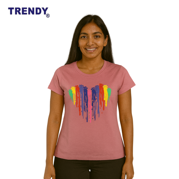 TRENDY Graphic Love T-shirt for Women - D-03