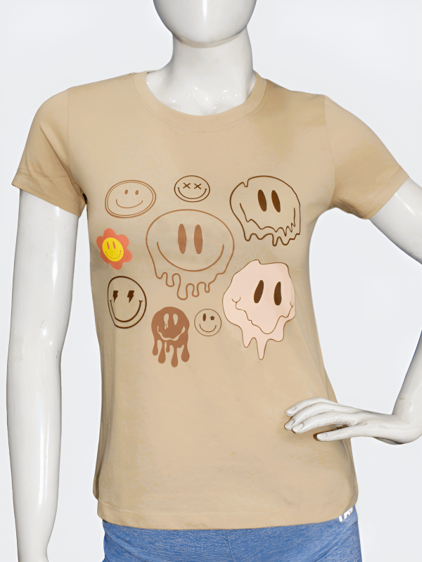 Trendy Casualwear - Women's Emoji Casual T-shirts - D-06 - Image 4