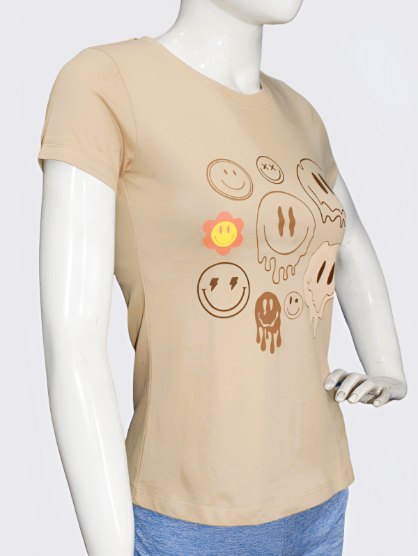 Trendy Casualwear - Women's Emoji Casual T-shirts - D-06 - Image 5