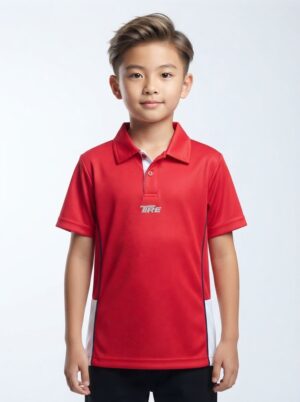 TRE Kids' Athletic Contrast-Panel Polo Shirt