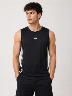 TRE Men’s Athletic Performance Side-Stripe Tank Top