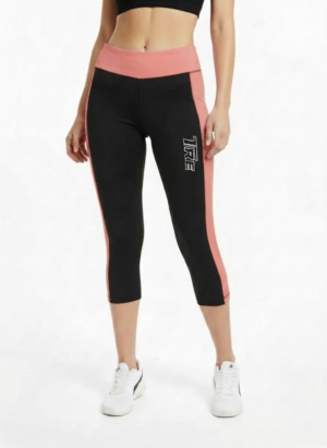 Women’s High-Waisted Color Block Capri Leggings | Cropped Athletic Yoga Pants