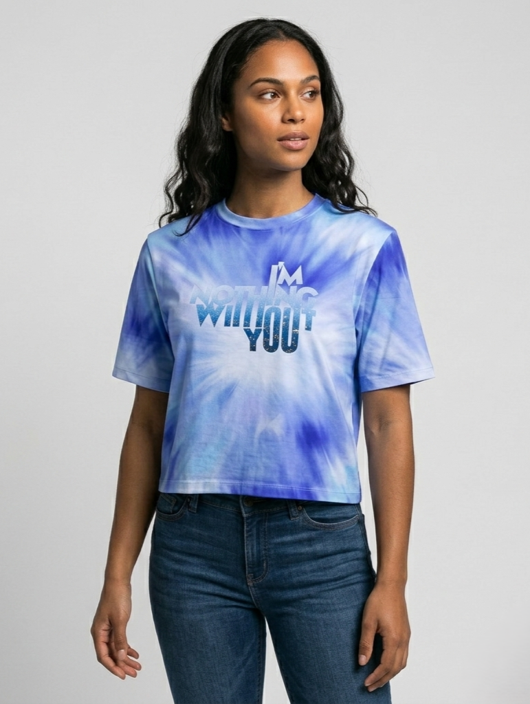 Women's tie die graphic tee in sri lanka