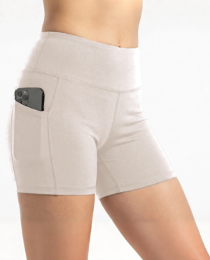 TRE Women's High Waist Dri Fit Active Short with Phone Pouch | Utility Pocket