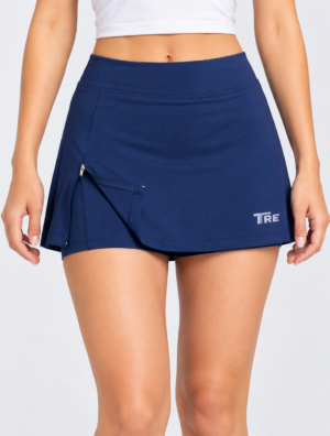Women’s Athletic Tennis Skirt with Inner Shorts and Zippered Side Slit in Sri Lanka
