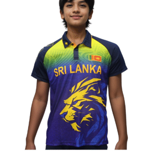 TRE Sri Lanka Cricket T-Shirt for Kids – Dry Fit, Collared, Short Sleeve