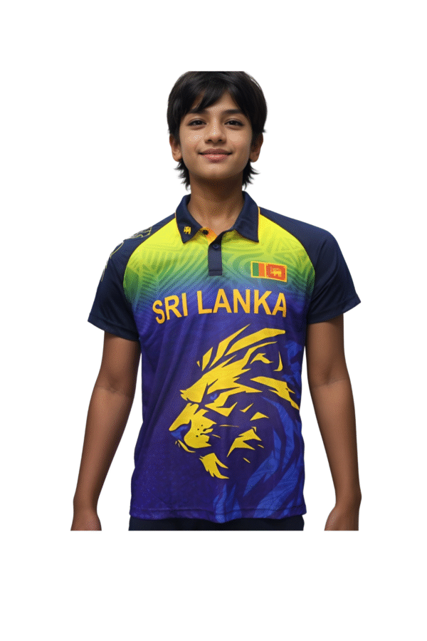 TRE Sri Lanka Cricket T-Shirt for Kids – Dry Fit, Collared, Short Sleeve