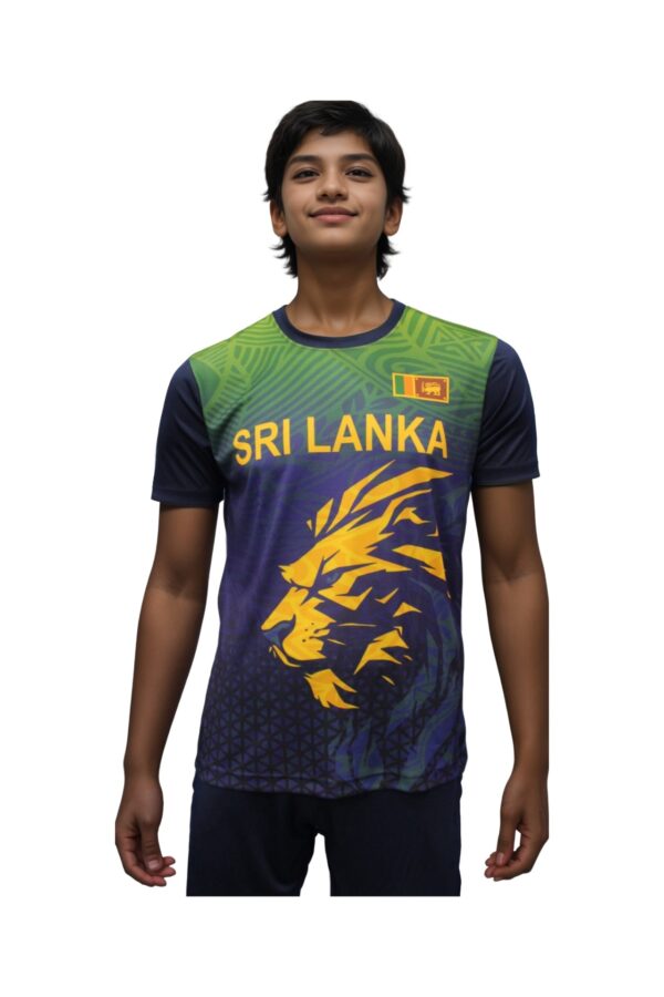 TRE Sri Lanka Cricket T-Shirt for Kids – Dry Fit, Crew-Neck, Short Sleeve