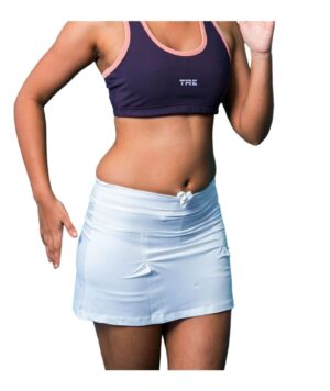 TRE Women's  Dry Fit Sports Divided Skirt - White Colour