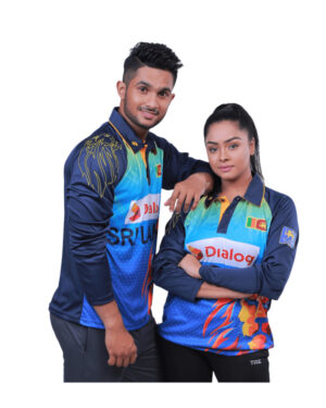 Sri Lanka Cricket Fan T-Shirt With Collar / Long Sleeve (Dry Fit) - New arrival 01