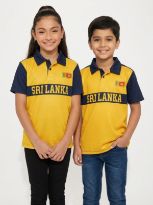 Sri Lanka Cricket Jersey for Kids – Official Fan Replica Polo Shirt | Short Sleeve Sportswear Sri Lanka