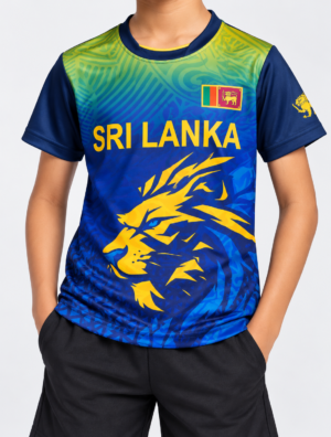 TRE Sri Lanka Cricket T-Shirt for Kids – Dry Fit, Crew-Neck, Short Sleeve