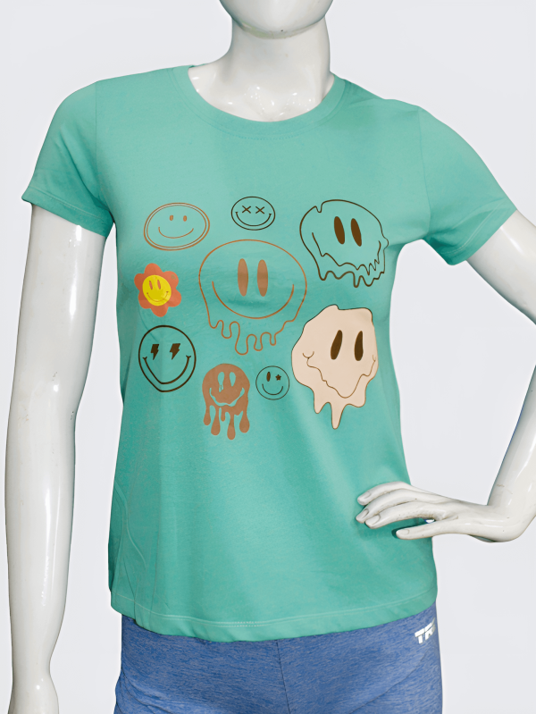 Trendy Casualwear - Women's Emoji Casual T-shirts - D-06 - Image 10