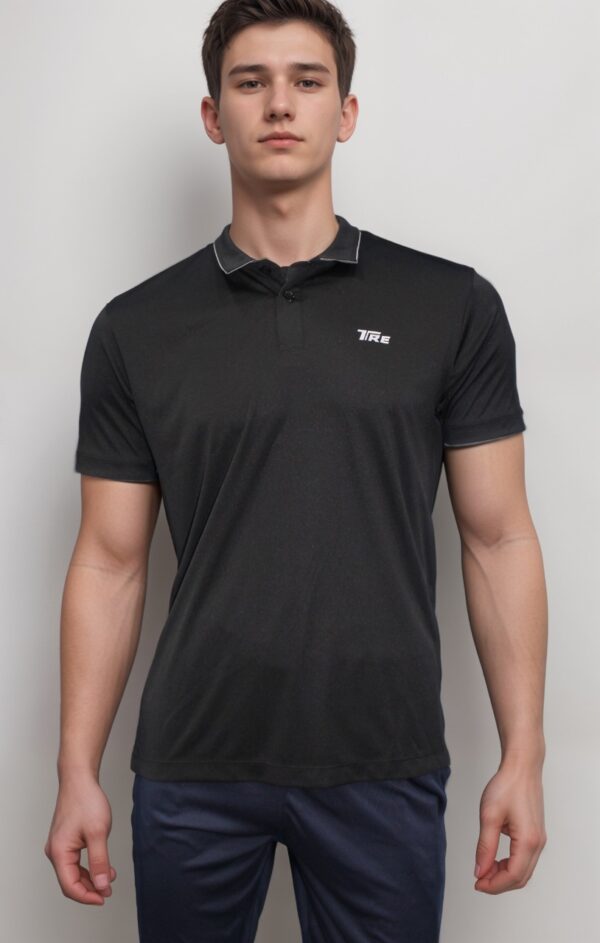 TRE Sportswear - Dri-Fit Collared Short-Sleeved T-Shirt - Image 3