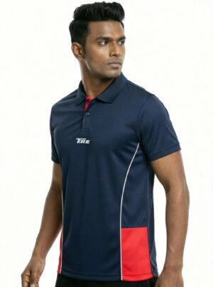 TRE Men’s Dri-Fit Sports Polo T-Shirt – Performance Collared Tee
